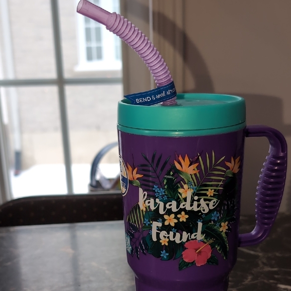 Cool gear paradise found straw hydrate purple Bottle Summer Party Thermos Glass - Picture 3 of 10